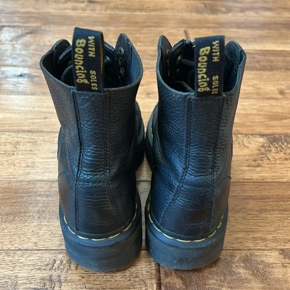 Dr. Martens Docs Sinclair Milled Nappa Leather Platform Boots Zip Front Lace 8 - Picture 9 of 12